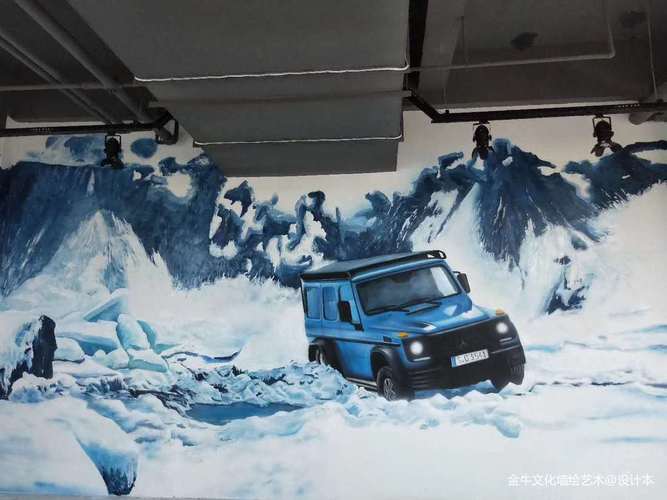 株洲奔驰4s店车展墙绘商业展示设计图片赏析