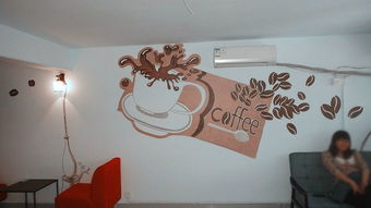 于厦门老塞行动咖啡墙绘设计绘画
